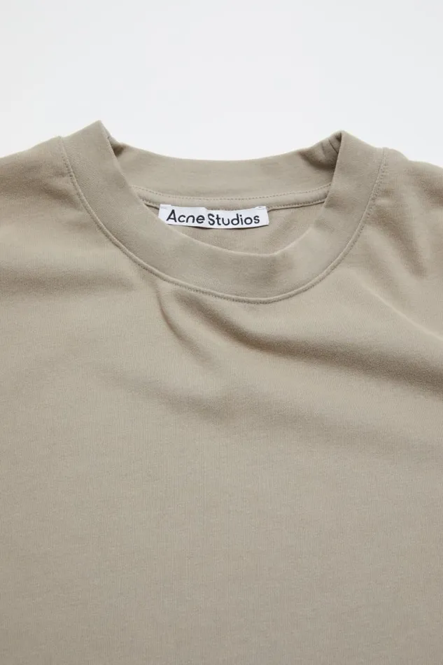 Acne Studios Crew Neck Tshirt 8211 Relaxed Fit Concrete Grey Woman Tshirts