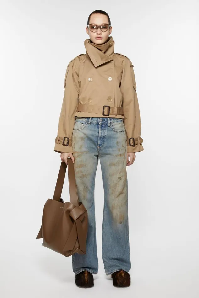 Acne Studios Musubi Midi Shoulder Bag Camel Brown Woman Bags
