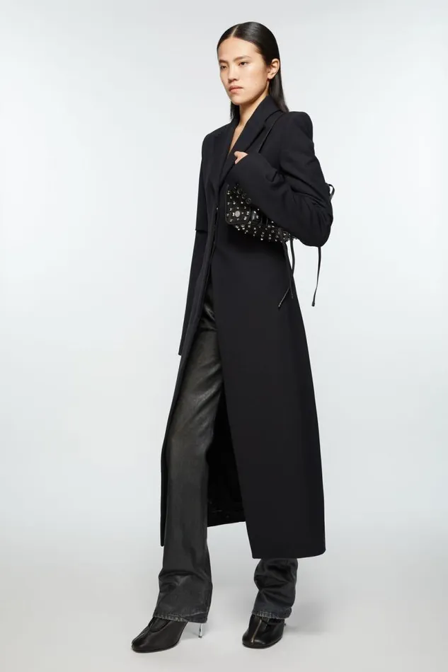 Acne Studios Singlebreasted Coat Black Woman Outerwear