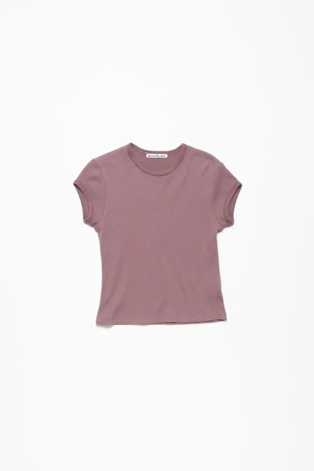 Acne Studios Tshirt 8211 Fitted Unisex Fit Plum Purple Woman Tshirts