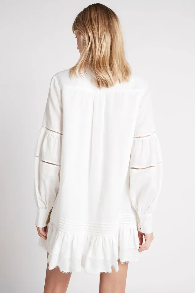 Aje Dresses Lotus Shirt Dress Ivory 8211 Women Aje Dresses Lotus Shirt Dress Ivory 8211 Women