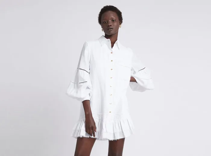 Aje Dresses Lotus Shirt Dress Ivory 8211 Women Aje Dresses Lotus Shirt Dress Ivory 8211 Women