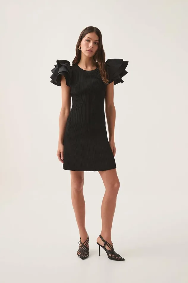 Aje Dresses Questa Puff Mini Dress Black 8211 Women Aje Dresses Questa Puff Mini Dress Black 8211 Women