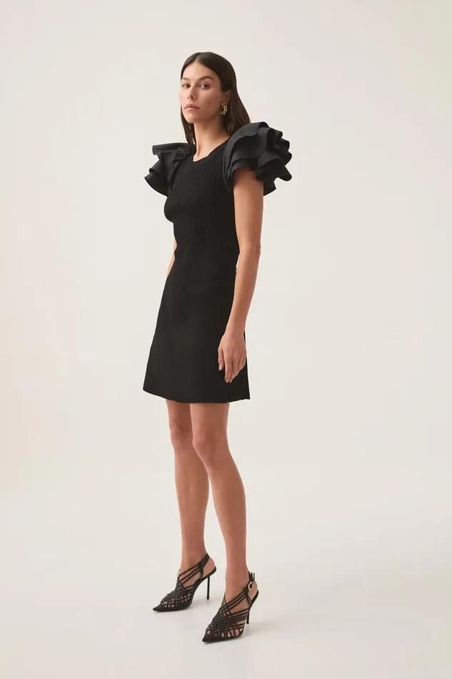 Aje Dresses Questa Puff Mini Dress Black 8211 Women Aje Dresses Questa Puff Mini Dress Black 8211 Women