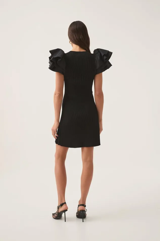 Aje Dresses Questa Puff Mini Dress Black 8211 Women Aje Dresses Questa Puff Mini Dress Black 8211 Women