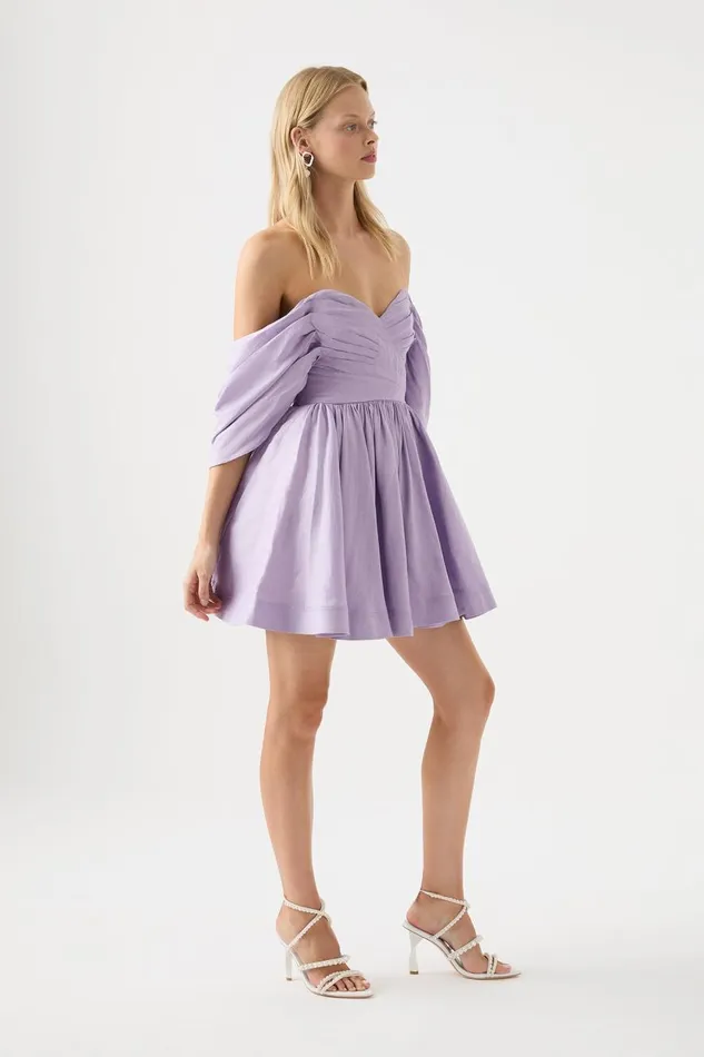 Aje Dresses Zorina Sweetheart Mini Dress Lilac 8211 Women Aje Dresses Zorina Sweetheart Mini Dress Lilac 8211 Women