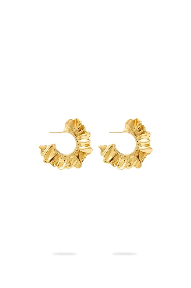 Aje Jewelry Rhea Mini Floral Hoop Gold 8211 Women Aje Jewelry Rhea Mini Floral Hoop Gold 8211 Women