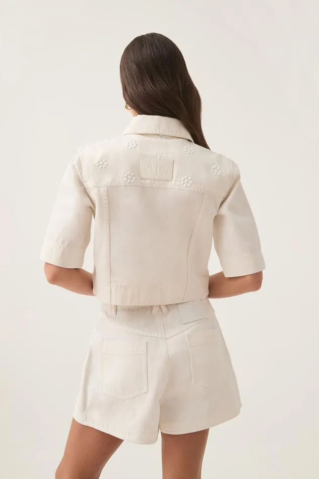 Aje Matching Sets Ren Denim Crop Shirt White 8211 Women Aje Matching Sets Ren Denim Crop Shirt White 8211 Women