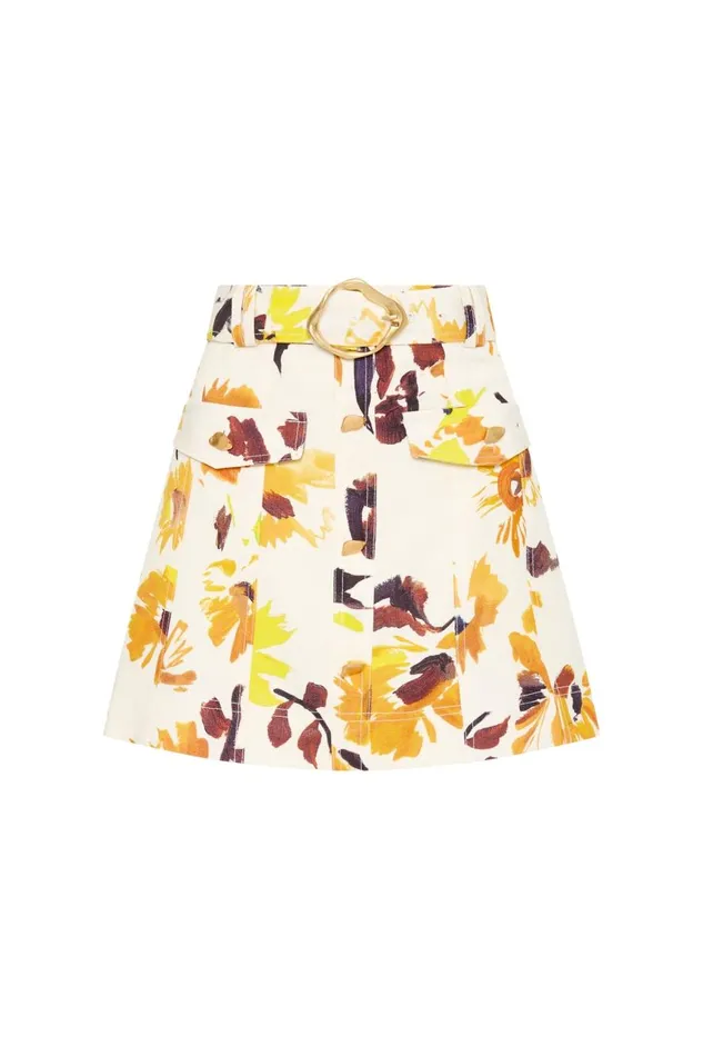 Aje Matching Sets Valerie Utility Mini Skirt Pressed Sunflowers 8211 Women