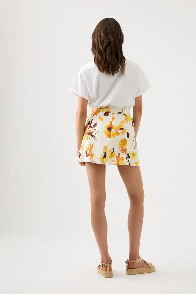 Aje Matching Sets Valerie Utility Mini Skirt Pressed Sunflowers 8211 Women