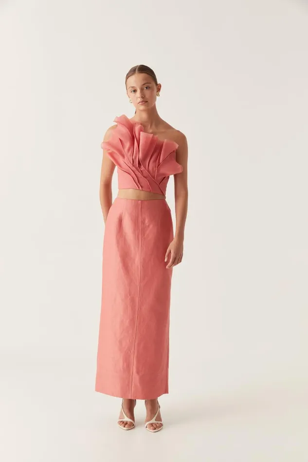 Aje Skirts Mary Column Maxi Skirt Guava Pink 8211 Women