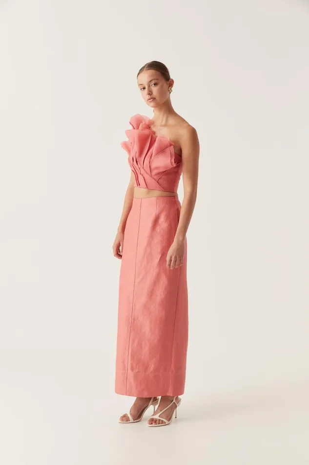 Aje Skirts Mary Column Maxi Skirt Guava Pink 8211 Women