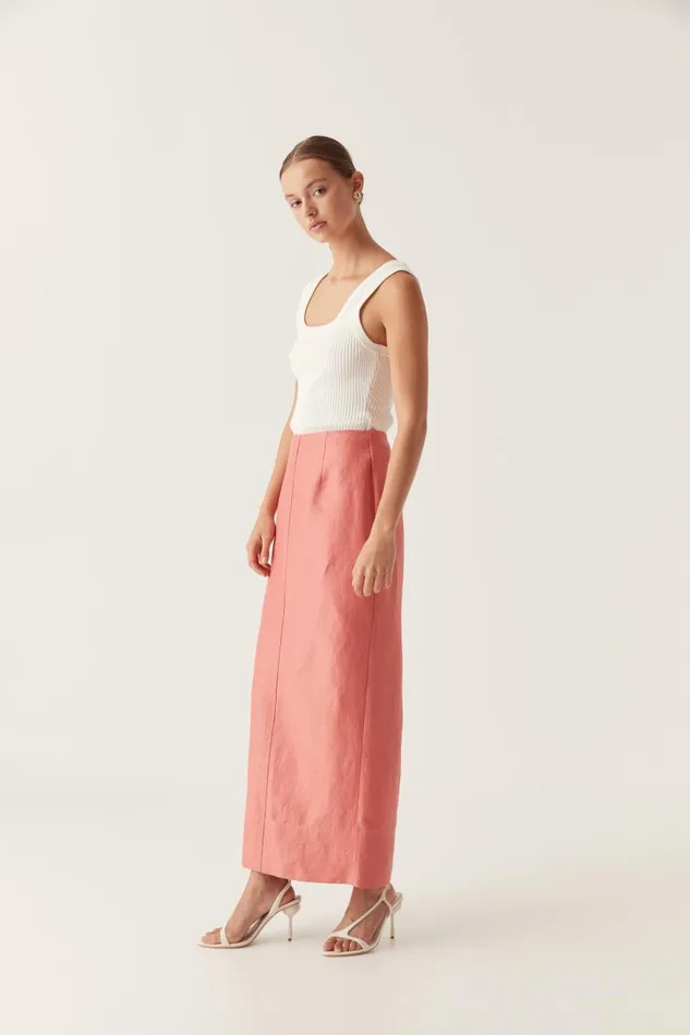 Aje Skirts Mary Column Maxi Skirt Guava Pink 8211 Women
