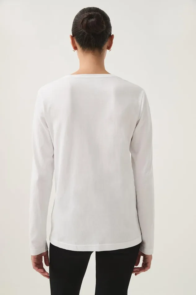 Aje Tees Prophecy Long Sleeve Tee Whiteblack Logo 8211 Women