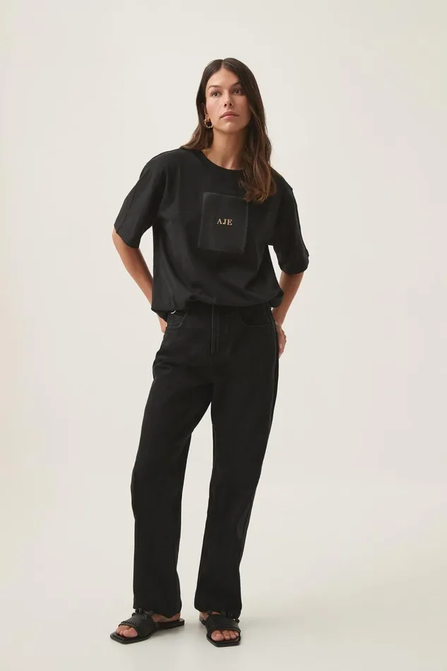 Aje Tees Thalia Oversized Tee Black 8211 Women