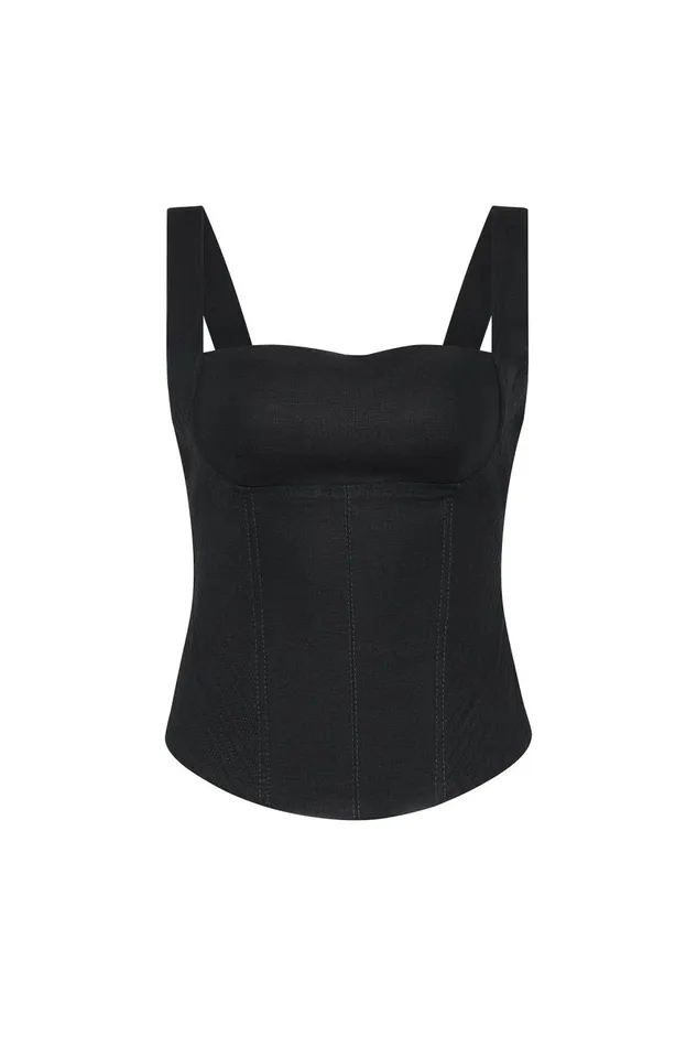 Aje Tops Clover Corded Top Black 8211 Women Aje Tops Clover Corded Top Black 8211 Women