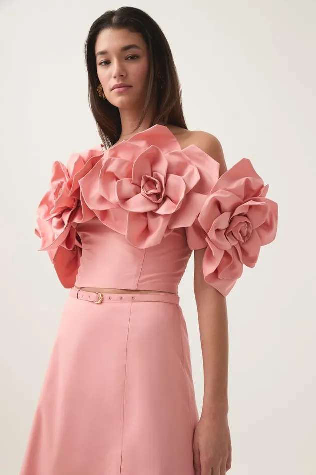Aje Tops Etta Taffeta Top Washed Coral 8211 Women Aje Tops Etta Taffeta Top Washed Coral 8211 Women