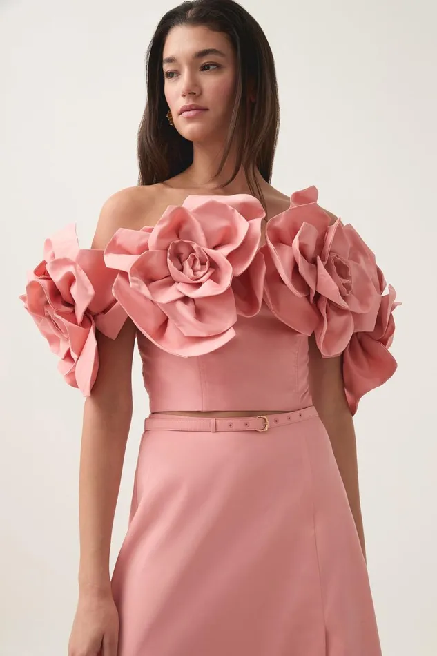 Aje Tops Etta Taffeta Top Washed Coral 8211 Women Aje Tops Etta Taffeta Top Washed Coral 8211 Women
