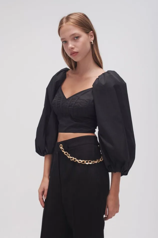Aje Tops Hester Corsetted Top Black 8211 Women Aje Tops Hester Corsetted Top Black 8211 Women