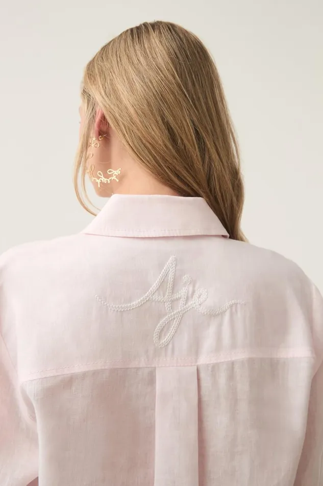 Aje Tops Neoma Pocketed Shirt Pastel Pink 8211 Women Aje Tops Neoma Pocketed Shirt Pastel Pink 8211 Women