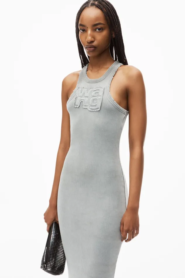 Alexander Wang Dresses Women Distressed Maxi Dress In Stretch Crepe