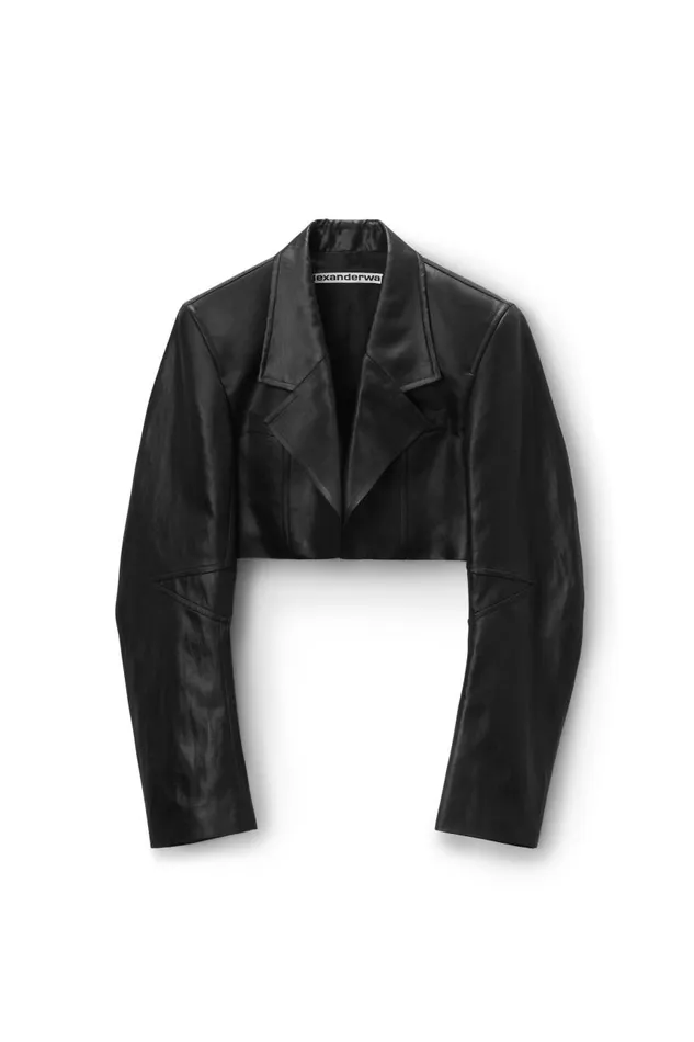 Alexander Wang Jackets Women Cropped Blazer In Linen Chintz