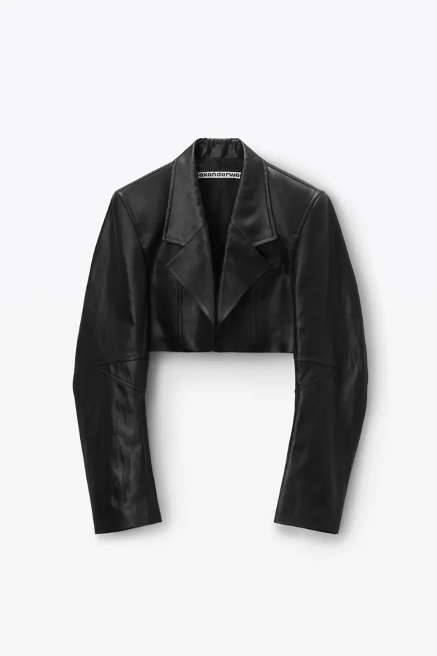 Alexander Wang Jackets Women Cropped Blazer In Linen Chintz