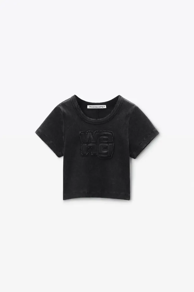 Alexander Wang TShirts Women Distressed Logo Baby Tee