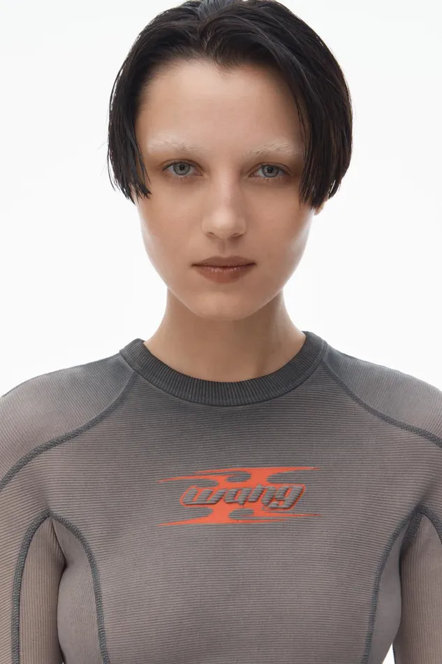 Alexander Wang Tops and Shirts Women Blade Logo LongSleeve Top