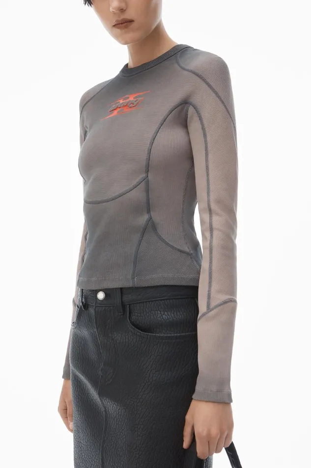 Alexander Wang Tops and Shirts Women Blade Logo LongSleeve Top