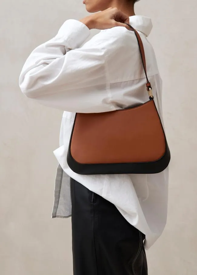 ALOHAS Bags The C Bicolor 8211 Black And Brown Leather Handbag 8211 Women