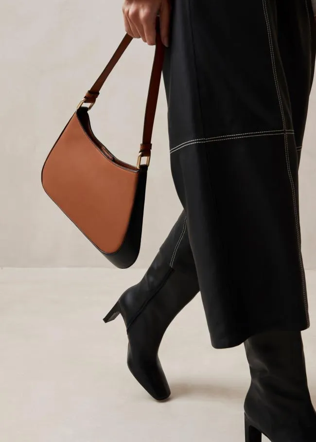 ALOHAS Bags The C Bicolor 8211 Black And Brown Leather Handbag 8211 Women