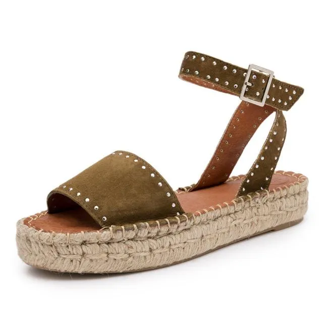 ALOHAS Espadrilles Rome 8211 Green Suede Espadrilles 8211 Women
