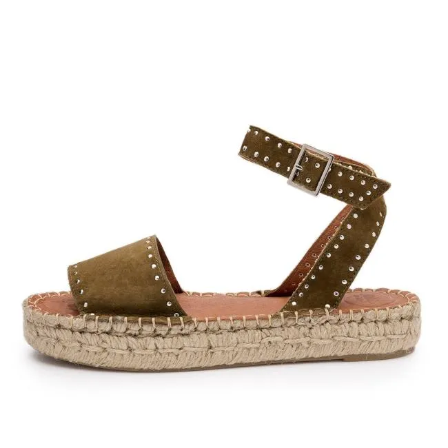 ALOHAS Espadrilles Rome 8211 Green Suede Espadrilles 8211 Women