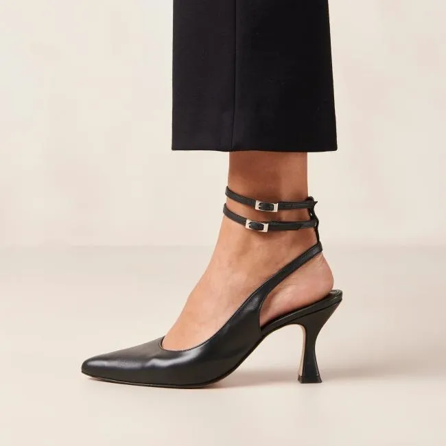 ALOHAS Heels Louise 8211 Black Leather Pumps 8211 Women