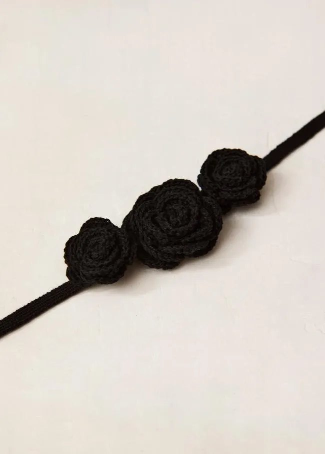ALOHAS Jewelry Fleur 8211 Black Cotton Necklace 8211 Women