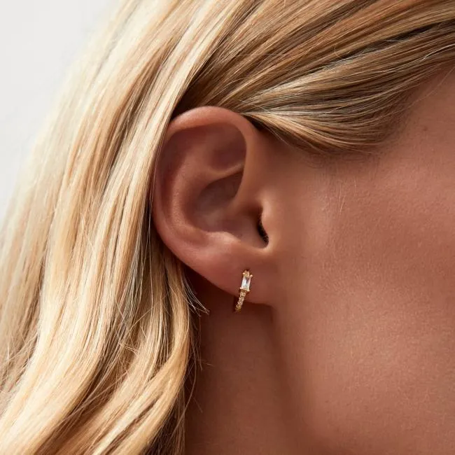 ALOHAS Jewelry Plato 8211 Clear Crystal Gold Earrings 8211 Women