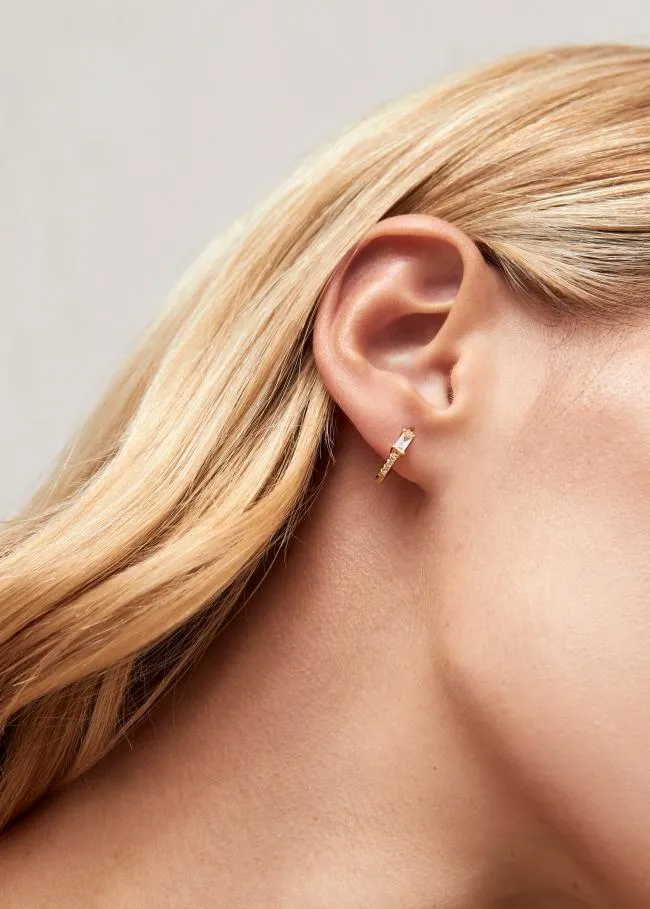 ALOHAS Jewelry Plato 8211 Clear Crystal Gold Earrings 8211 Women