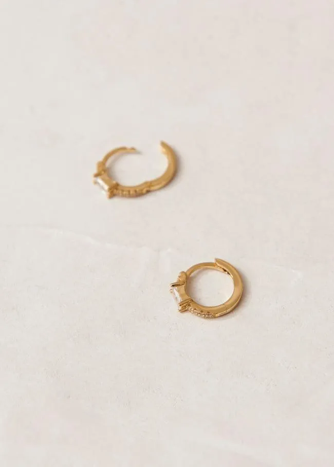 ALOHAS Jewelry Plato 8211 Clear Crystal Gold Earrings 8211 Women