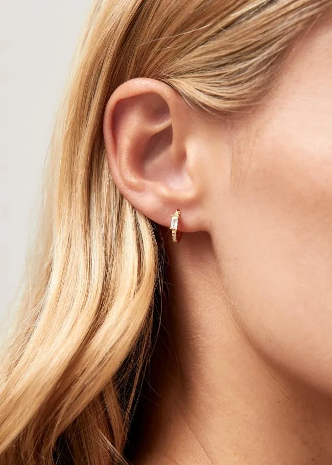 ALOHAS Jewelry Plato 8211 Clear Crystal Gold Earrings 8211 Women