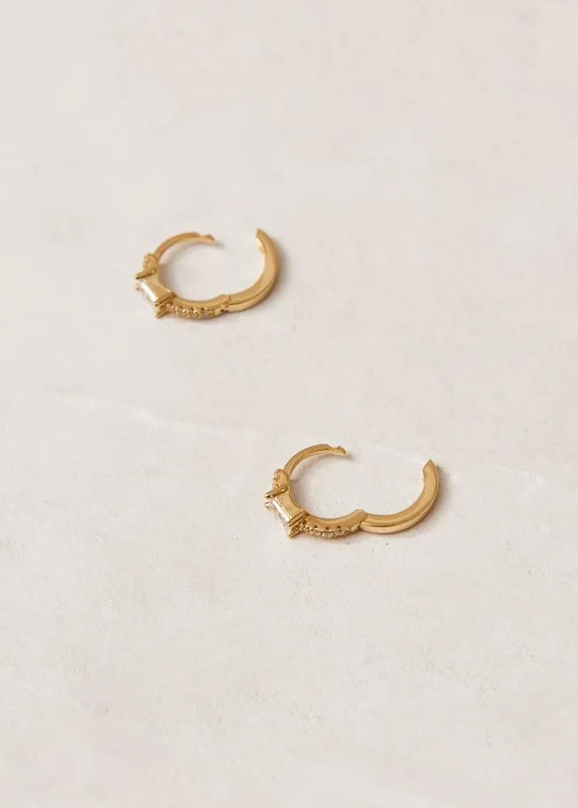 ALOHAS Jewelry Plato 8211 Clear Crystal Gold Earrings 8211 Women