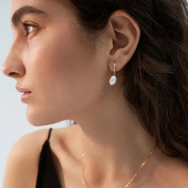 ALOHAS Jewelry Teardrop 8211 Pearl And Gold Earrings 8211 Women