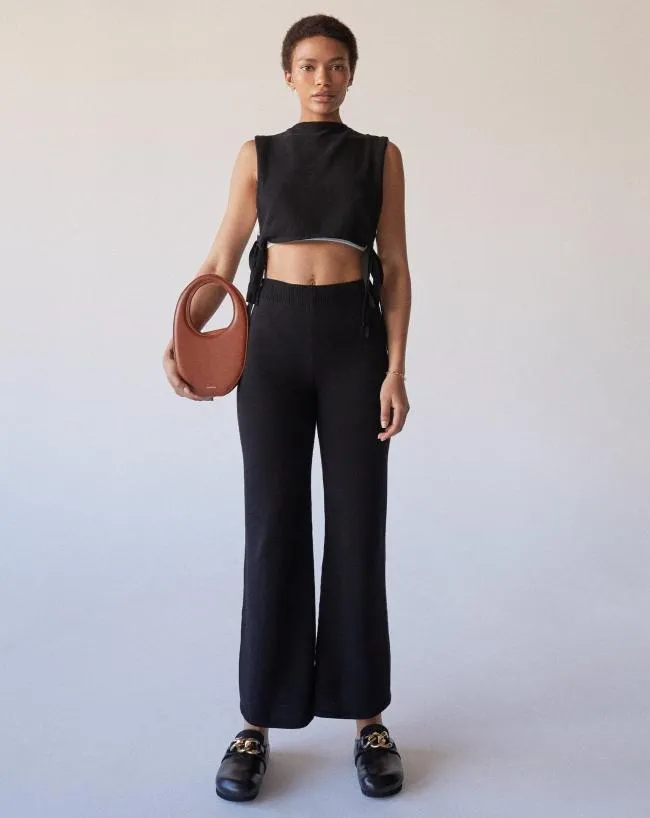 ALOHAS Pants Easy 8211 Black Knit Pants 8211 Women