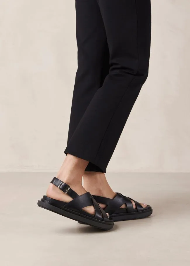 ALOHAS Sandals Trunca 8211 Black Leather Sandals 8211 Women