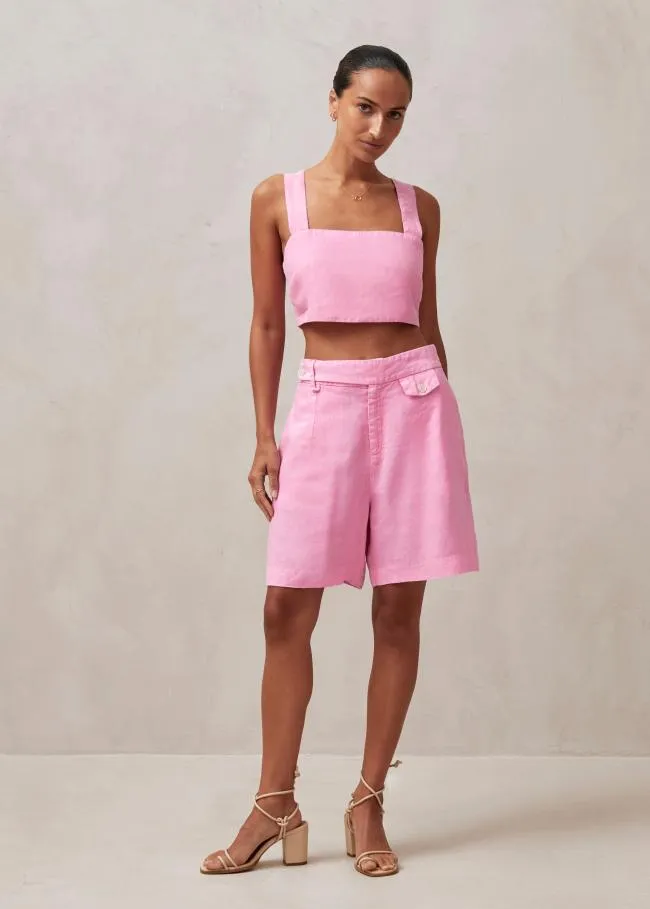 ALOHAS Shorts Boa 8211 Pink Linen Shorts 8211 Women