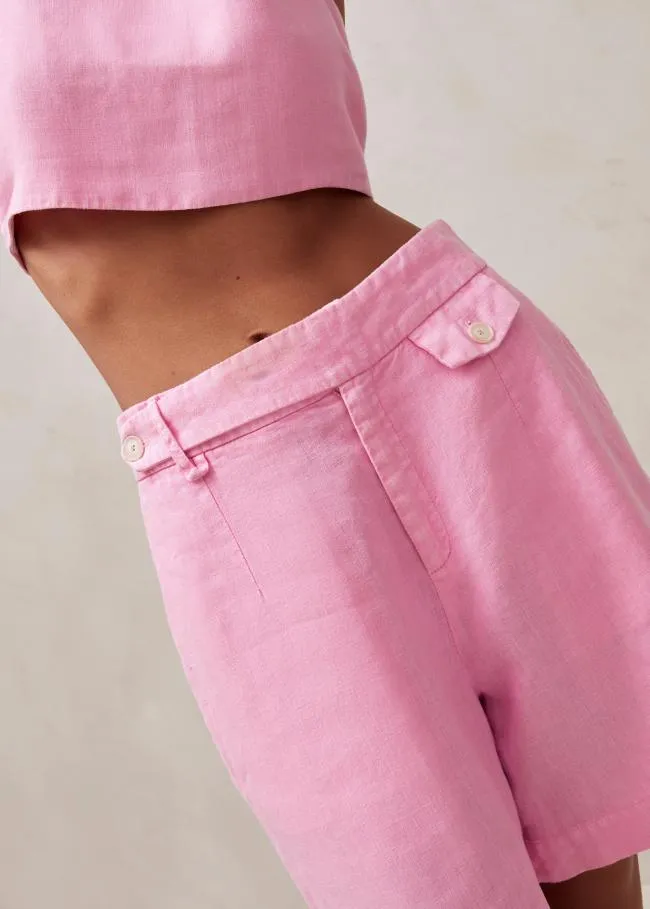 ALOHAS Shorts Boa 8211 Pink Linen Shorts 8211 Women