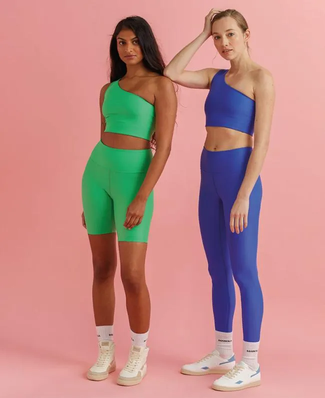ALOHAS Sportswear Shoulder Naked 8211 Blue Econyl Top 8211 Women