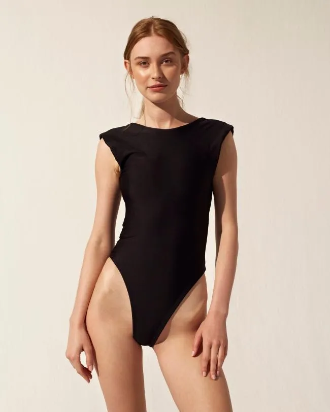 ALOHAS Swimwear The Cube 8211 Black Recycled Nylon Swimsuit 8211 Women