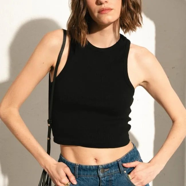 ALOHAS Tops Lift 8211 Black Cotton Top 8211 Women