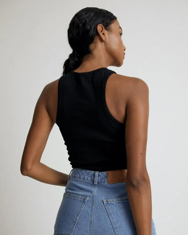 ALOHAS Tops Lift 8211 Black Cotton Top 8211 Women